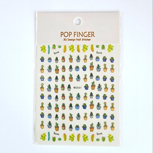 💅 Cactus Nail Art Stickers Peel and Stick - Picture 2 of 3